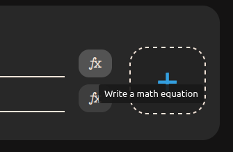 Equation toggle buttons